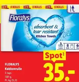 Lidl FLORALYS Køkkenrulle tilbud