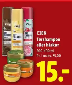 Lidl CIEN Tørshampoo eller hårkur tilbud