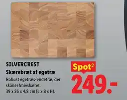 Lidl SILVERCREST Skærebræt af egetræ tilbud