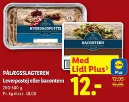 Lidl PÅLÆGSSLAGTEREN Leverpostej eller bacontern, App-pris tilbud