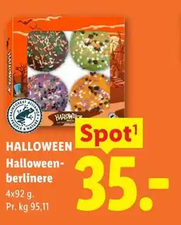 Lidl HALLOWEEN Halloweenberlinere tilbud