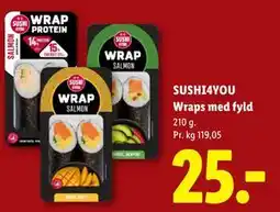 Lidl SUSHI4YOU Wraps med fyld tilbud