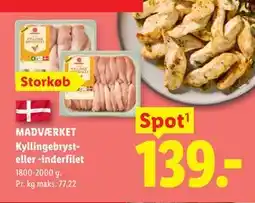 Lidl Kyllingebryst- eller -inderfilet tilbud