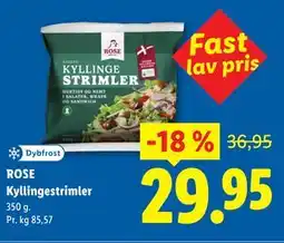 Lidl ROSE Kyllingestrimler tilbud
