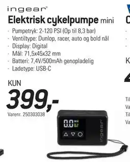 Thansen Elektrisk cykelpumpe mini tilbud