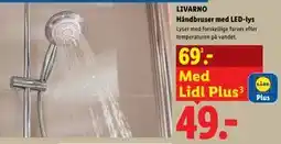 Lidl LIVARNO Håndbruser med LED-lys tilbud