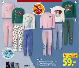 Lidl LICENS Pyjamas tilbud