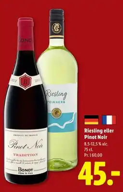 Lidl Riesling eller Pinot Noir tilbud