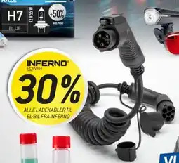 Thansen 30% ALLE LADEKABLER TIL EL-BIL FRA INFERNO tilbud