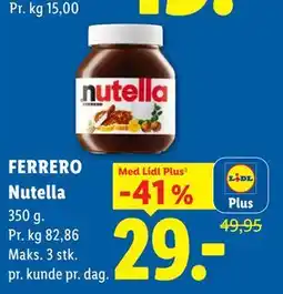 Lidl FERRERO Nutella, App-pris tilbud