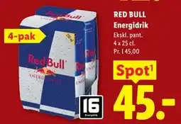 Lidl RED BULL Energidrik tilbud