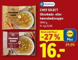 Lidl CHEF SELECT Oksekøds- eller hønsekødssuppe, App-pris tilbud