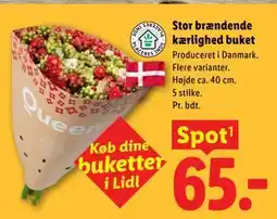 Lidl Stor brændende kærlighed buket tilbud