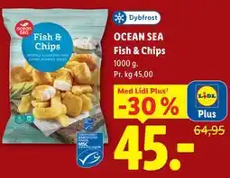Lidl OCEAN SEA Fish & Chips, App-pris tilbud