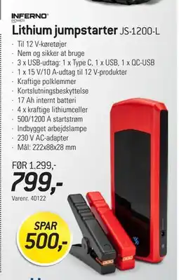 Thansen Lithium jumpstarter tilbud
