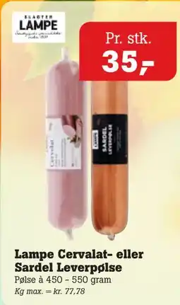 Poetzsch Padborg Lampe Cervalat- eller Sardel Leverpølse tilbud