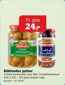 Poetzsch Padborg Böklunder pølser tilbud