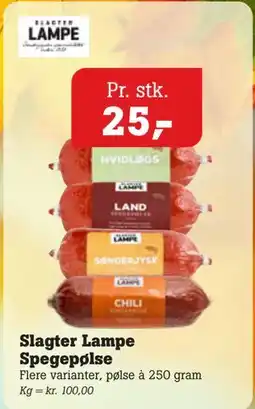 Poetzsch Padborg Slagter Lampe Spegepølse tilbud