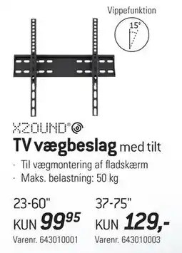 Thansen TV vægbeslag med tilt tilbud
