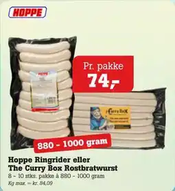 Poetzsch Padborg Hoppe Ringrider eller The Curry Box Rostbratwurst tilbud