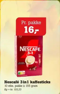 Poetzsch Padborg Nescafé 3in1 kaffesticks tilbud