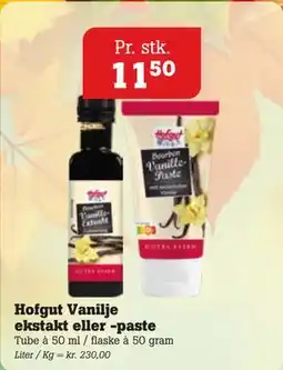 Poetzsch Padborg Hofgut Vanilje ekstakt eller -paste tilbud