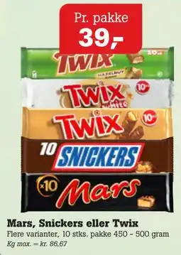 Poetzsch Padborg Mars, Snickers eller Twix tilbud