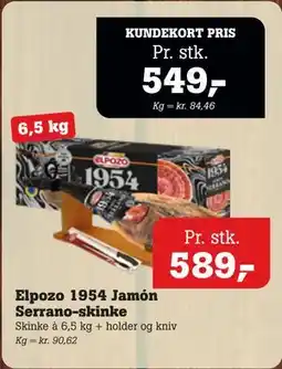 Poetzsch Padborg Elpozo 1954 Jamón Serrano-skinke tilbud
