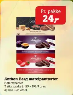 Poetzsch Padborg Anthon Berg marcipantærter tilbud