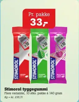 Poetzsch Padborg Stimorol tyggegummi tilbud