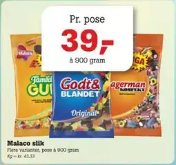 Poetzsch Padborg Malaco slik tilbud