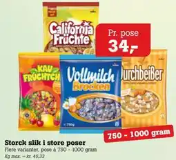 Poetzsch Padborg Storck slik i store poser tilbud