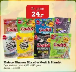 Poetzsch Padborg Malaco Flimmer Mix eller Godt & Blandet tilbud