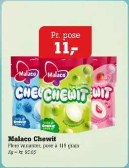 Poetzsch Padborg Malaco Chewit tilbud