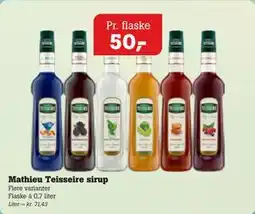 Poetzsch Padborg Mathieu Teisseire sirup tilbud