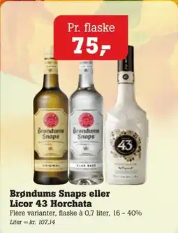 Poetzsch Padborg Brøndums Snaps eller Licor 43 Horchata tilbud