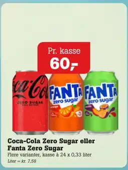 Poetzsch Padborg Coca-Cola Zero Sugar eller Fanta Zero Sugar tilbud