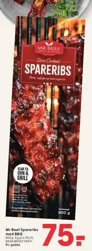SPAR Mr Beef Spareribs (med BBQ) tilbud