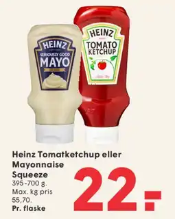 SPAR Heinz Tomatketchup eller Mayonnaise Squeeze tilbud