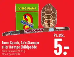 Min Købmand Toms Spunk / Goe Stænger / Kæmpe Skildpadde tilbud