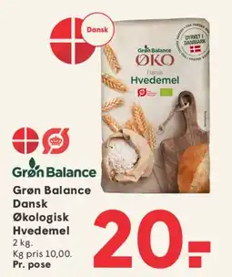 SPAR Grøn Balance Dansk Økologisk Hvedemel tilbud