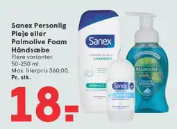 SPAR Sanex Personlig Pleje eller Palmolive Foam Håndsæbe tilbud