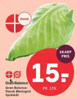 SPAR Grøn Balance Dansk Økologisk Spidskål tilbud