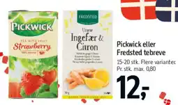 Føtex Pickwick eller Fredsted tebreve tilbud