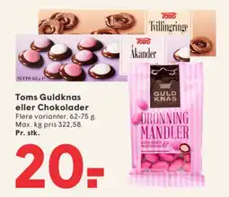 SPAR Toms Guldknas eller Chokolader tilbud