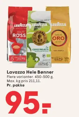 SPAR Lavazza Hele Bønner tilbud