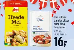 Føtex Dansukker dansk sukker eller Amo hvedemel tilbud