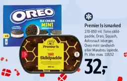 Føtex Premier Is / Oreo ice cream (flere varianter) tilbud