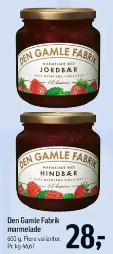 Føtex Den Gamle Fabrik marmelade tilbud