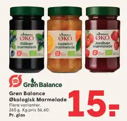 SPAR Grøn Balance Økologisk Marmelade tilbud